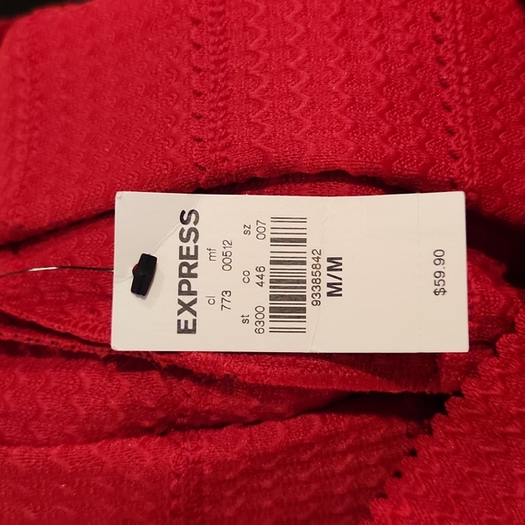 Express sz M red pleated skirt - Picture 5 of 7